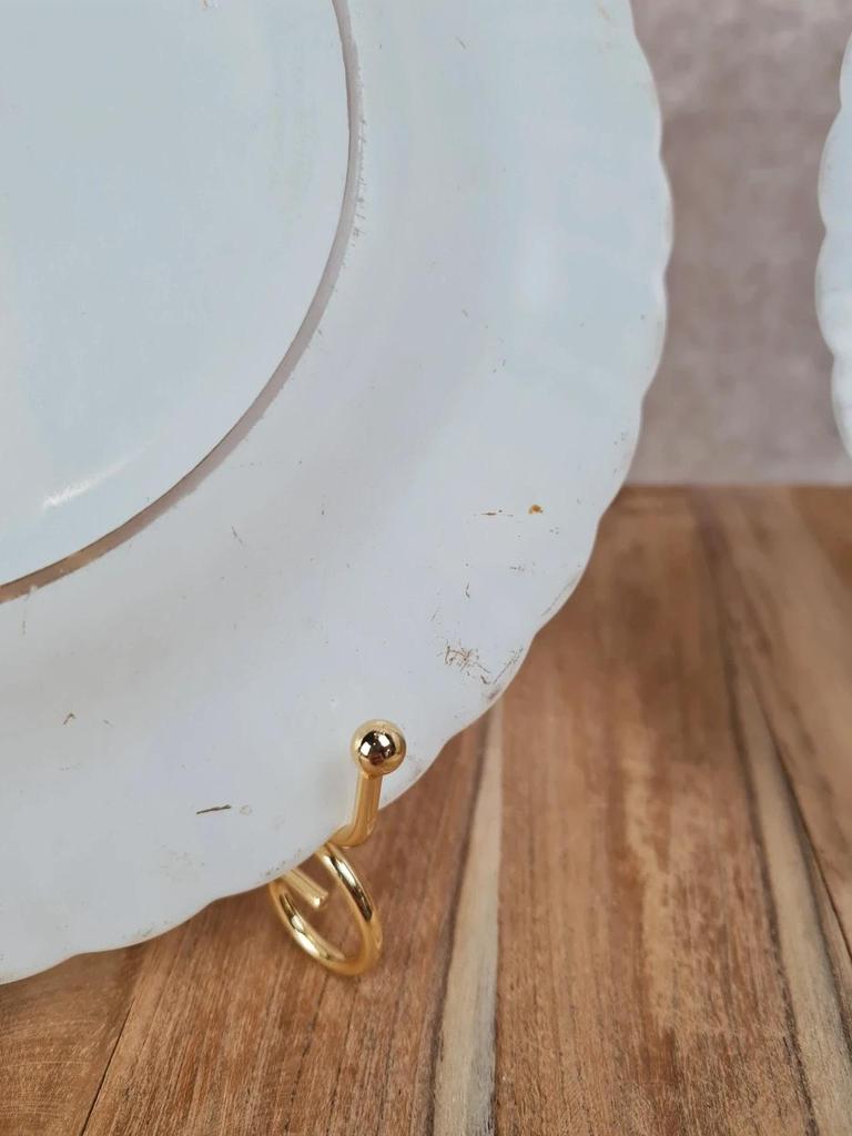 Lot de 2 assiettes vintage Duralex blanches