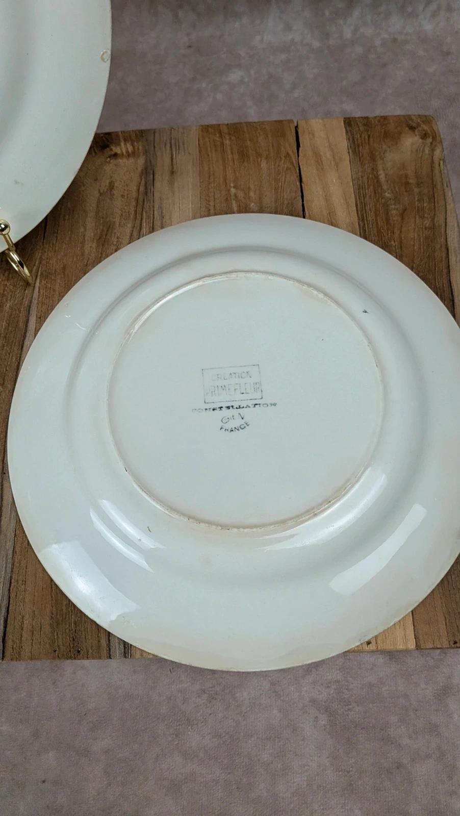 Lot de 2 assiettes vintage Modèle Constellation Création Primefleur Gien