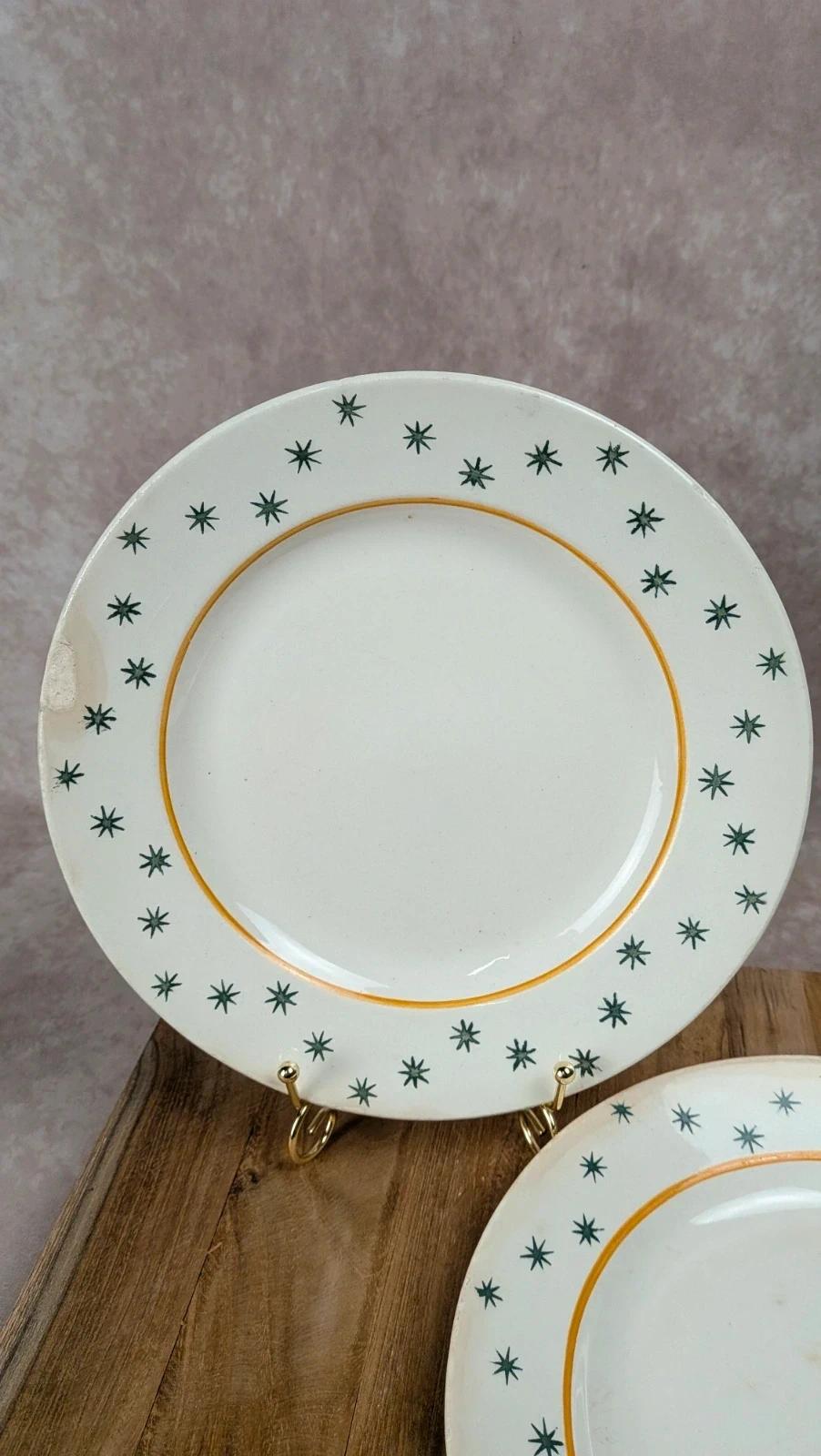 Lot de 2 assiettes vintage Modèle Constellation Création Primefleur Gien