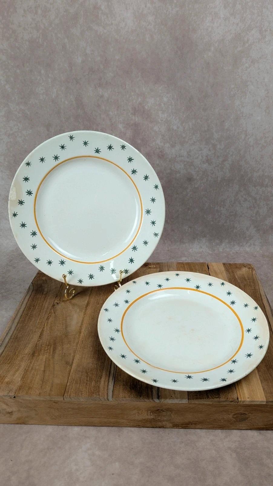 Lot de 2 assiettes vintage Modèle Constellation Création Primefleur Gien