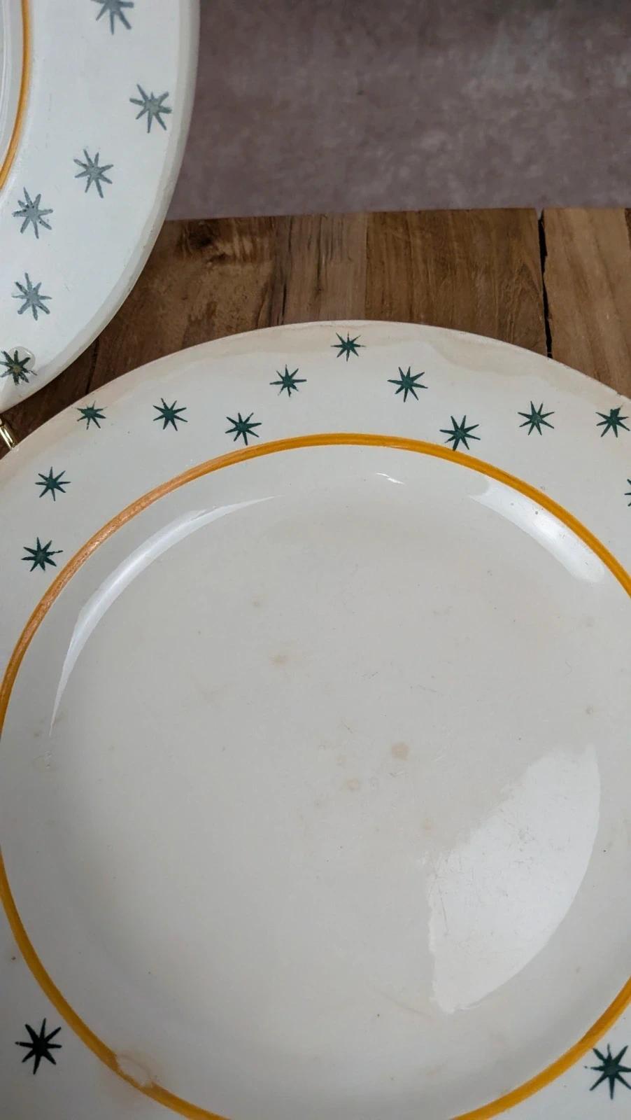 Lot de 2 assiettes vintage Modèle Constellation Création Primefleur Gien
