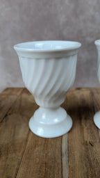 Lot de 2 coupes blanches vintage en céramique