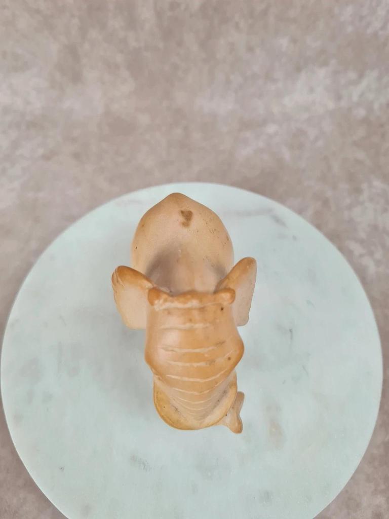 🐘 Lot de 2 éléphants sculptés en pierre – déco artisanale