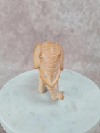 🐘 Lot de 2 éléphants sculptés en pierre – déco artisanale