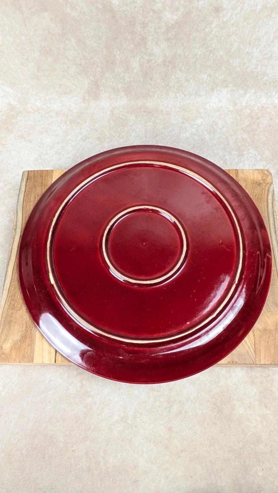 Lot de 2 plats Saint - clément – céramique rouge vintage