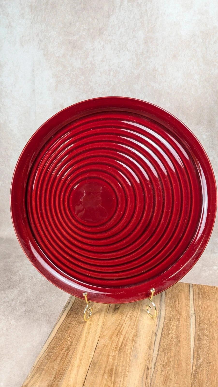 Lot de 2 plats Saint - clément – céramique rouge vintage