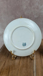 Lot de 2 soucoupes anciennes Kg Luneville – décor bleu & or