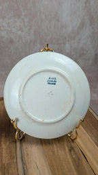 Lot de 2 soucoupes anciennes Kg Luneville – décor bleu & or