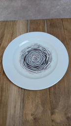 Lot de 2 tasses + soucoupes – Porcelaine de Limoges décorée main