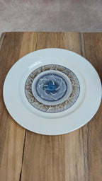 Lot de 2 tasses + soucoupes – Porcelaine de Limoges décorée main