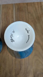 Lot de 2 tasses + soucoupes – Porcelaine de Limoges décorée main