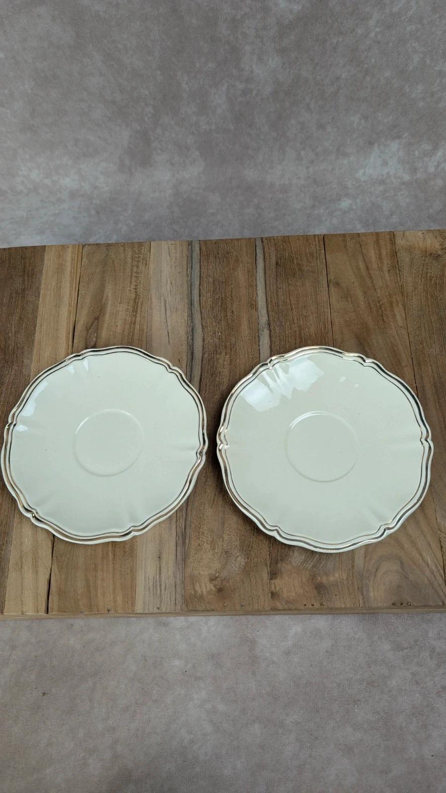 Lot de 2 tasses + sous - coupes Sarreguemines