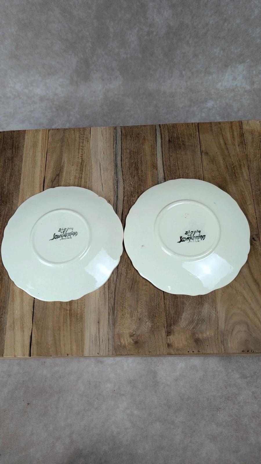 Lot de 2 tasses + sous - coupes Sarreguemines