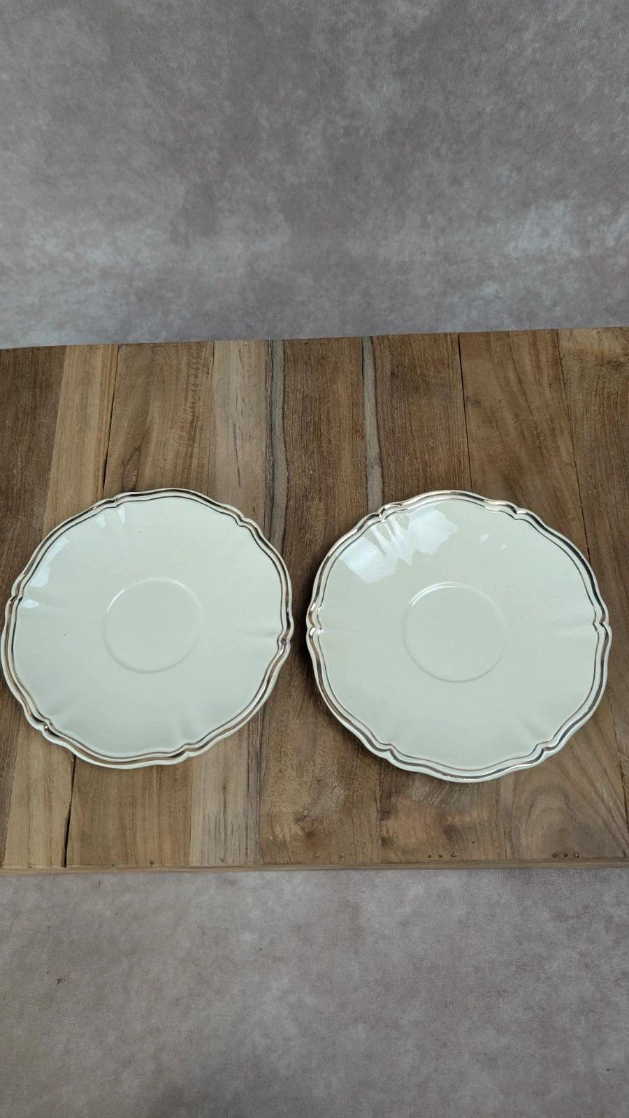 Lot de 2 tasses + sous - coupes Sarreguemines