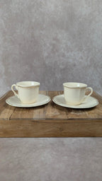 Lot de 2 tasses + sous - coupes Sarreguemines