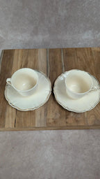 Lot de 2 tasses + sous - coupes Sarreguemines