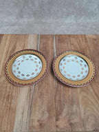 🌼 Lot de 2 tasses + sous - tasses Geneviève Lethu – Modèle “sari” 🌼