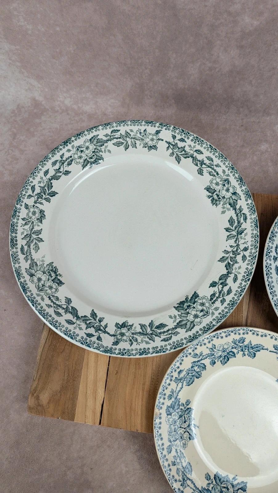 Lot de 3 assiettes anciennes Saint - amand – modèle Guadeloupe