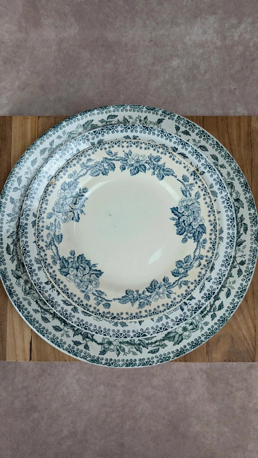 Lot de 3 assiettes anciennes Saint - amand – modèle Guadeloupe