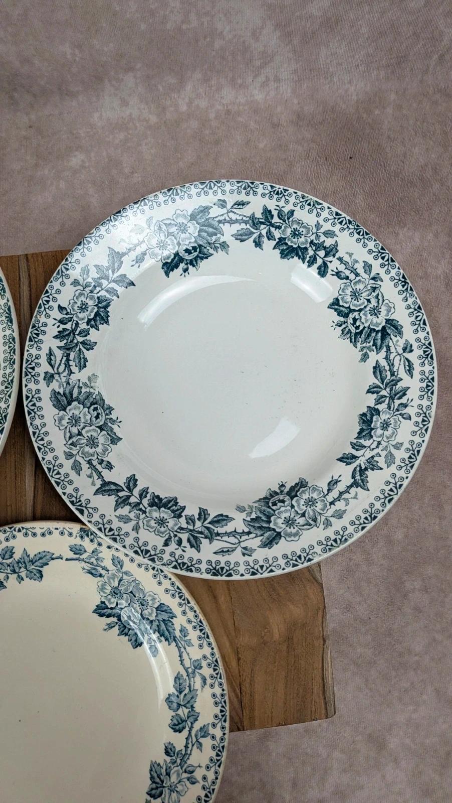 Lot de 3 assiettes anciennes Saint - amand – modèle Guadeloupe