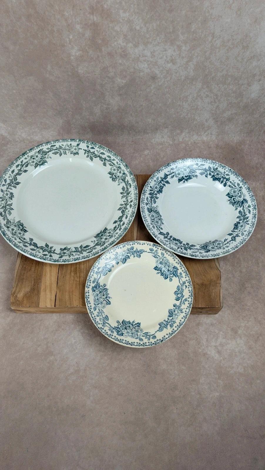 Lot de 3 assiettes anciennes Saint - amand – modèle Guadeloupe