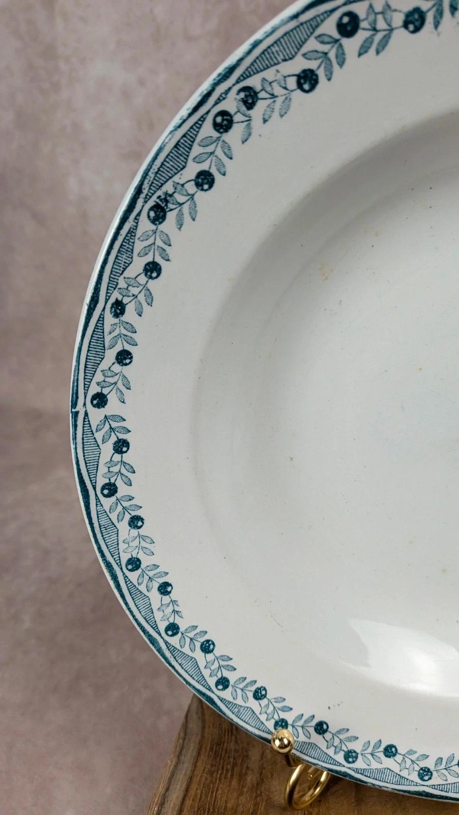 Lot de 3 assiettes creuses Orléans Sarreguemines & Digoin