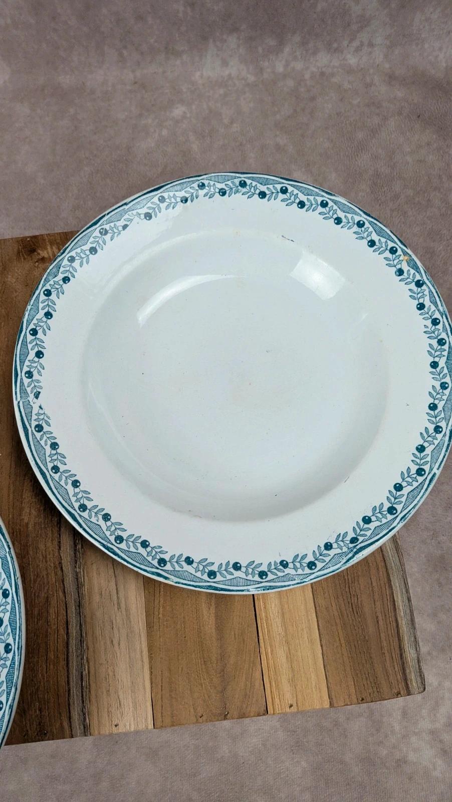 Lot de 3 assiettes creuses Orléans Sarreguemines & Digoin