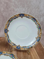 🎨 Lot de 3 coupelles / soucoupes à café vintage – Limoges J.c. France 🇫🇷
