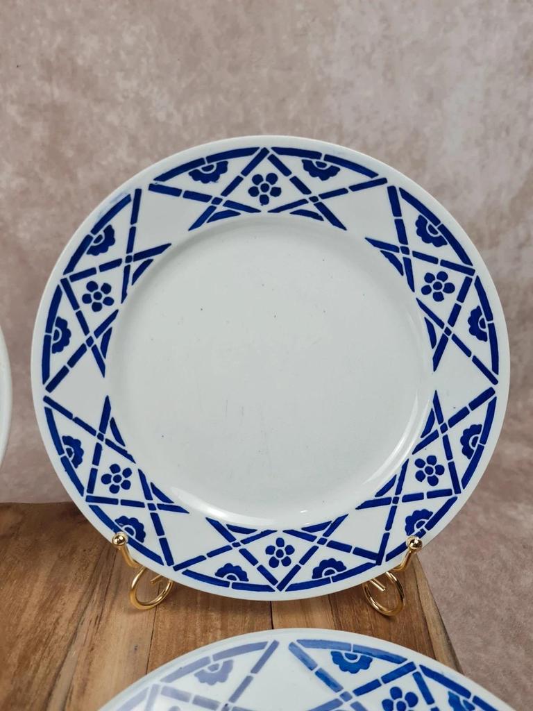 Lot de 4 assiettes à dessert Kg Lunéville – Modèle Lucien