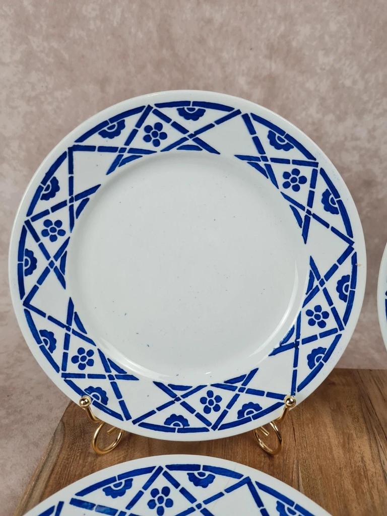 Lot de 4 assiettes à dessert Kg Lunéville – Modèle Lucien