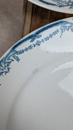 Lot de 4 assiettes anciennes Sarreguemines Digoin – Modèle Vaucluse