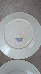 Lot de 4 assiettes anciennes Sarreguemines Digoin – Modèle Vaucluse