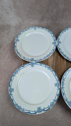 Lot de 4 assiettes anciennes Sarreguemines Digoin – Modèle Vaucluse