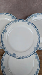 Lot de 4 assiettes anciennes Sarreguemines Digoin – Modèle Vaucluse
