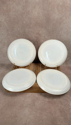Lot de 4 assiettes Arcopal modèle Lotus – vintage années 70