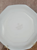 Lot de 4 assiettes creuses Arcopal vintage bleu marbré