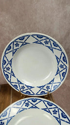 Lot de 4 assiettes creuses Kg Lunéville – Modèle Lucien terre de fer