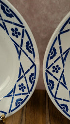 Lot de 4 assiettes creuses Kg Lunéville – Modèle Lucien terre de fer