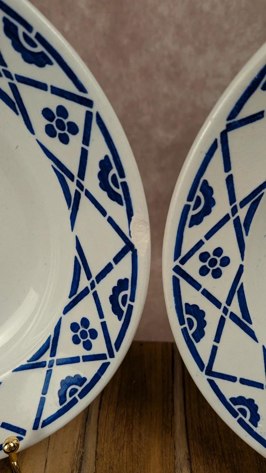 Lot de 4 assiettes creuses Kg Lunéville – Modèle Lucien terre de fer