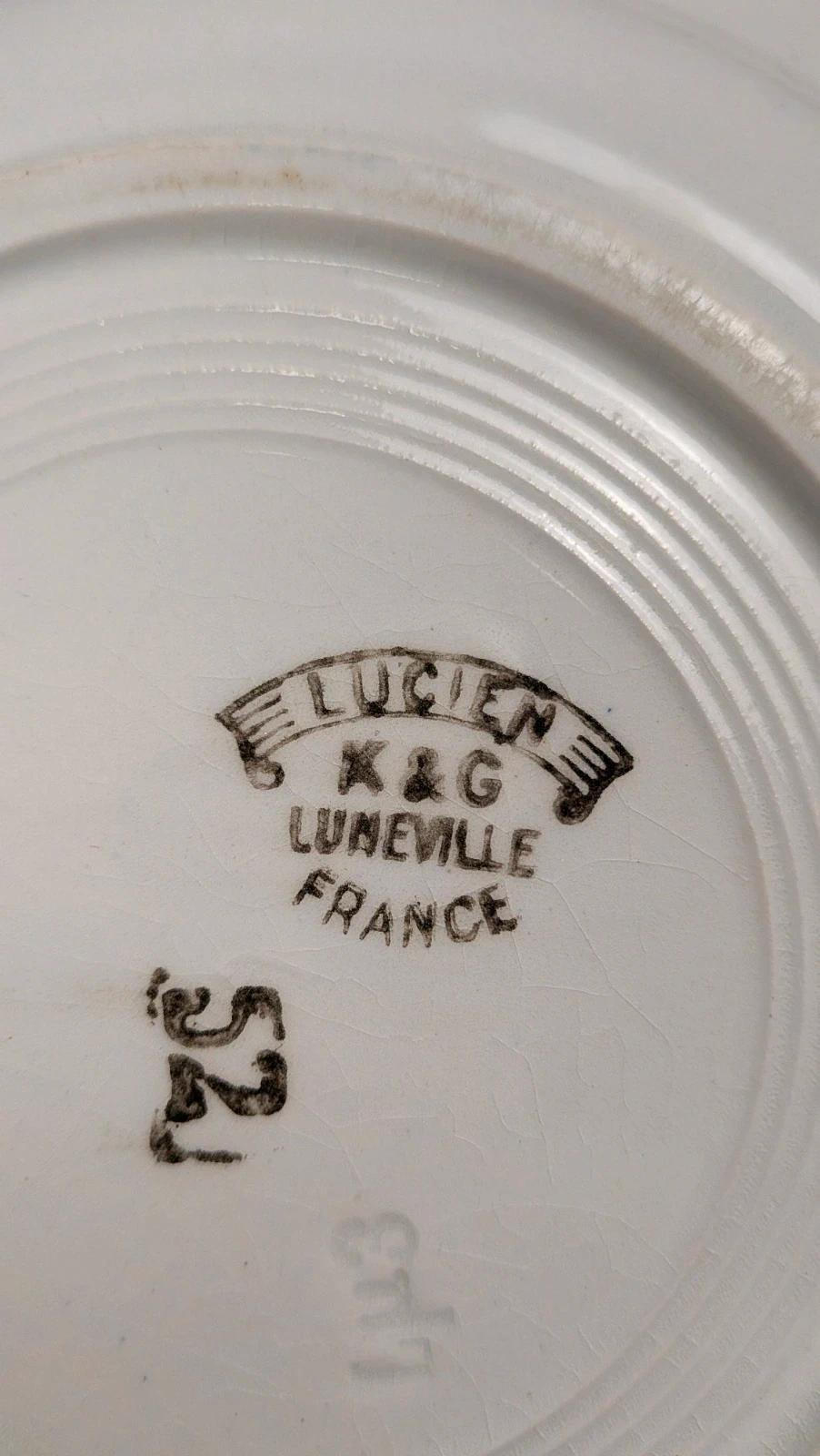 Lot de 4 assiettes creuses Kg Lunéville – Modèle Lucien terre de fer