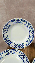 Lot de 4 assiettes creuses Kg Lunéville – Modèle Lucien terre de fer
