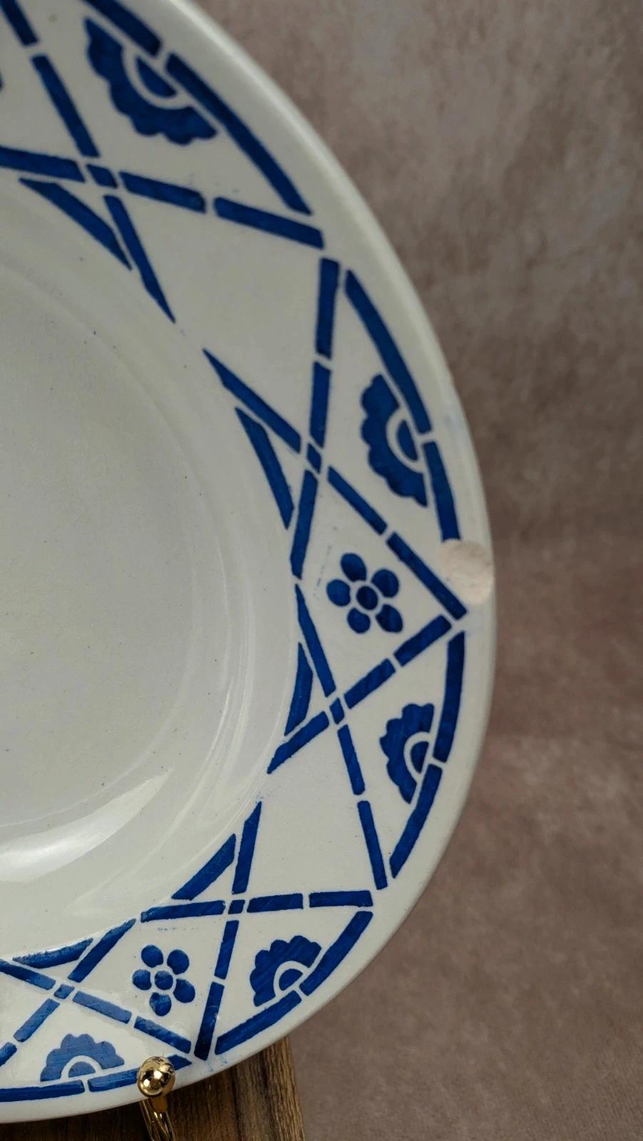 Lot de 4 assiettes creuses Kg Lunéville – Modèle Lucien terre de fer