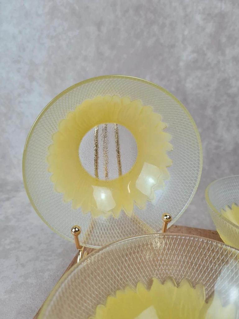 🌻 Lot de 4 bols vintage en verre Pasari 🌻