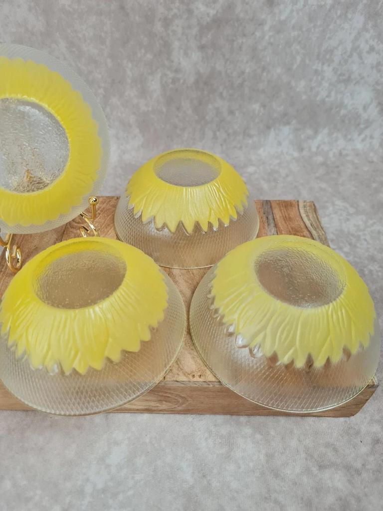 🌻 Lot de 4 bols vintage en verre Pasari 🌻