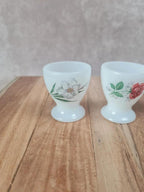 Lot de 4 coquetiers Arcopal décor floral 🌼🌹