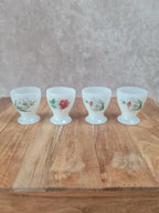 Lot de 4 coquetiers Arcopal décor floral 🌼🌹