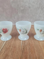 Lot de 4 coquetiers Arcopal décor floral 🌼🌹