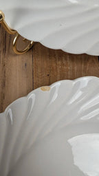 Lot de 4 petites assiettes Kg Lunéville Badonviller – décor fleuri bleu ancien