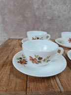 Lot de 4 tasses à expresso vintage Arcopal avec soucoupes 🍂