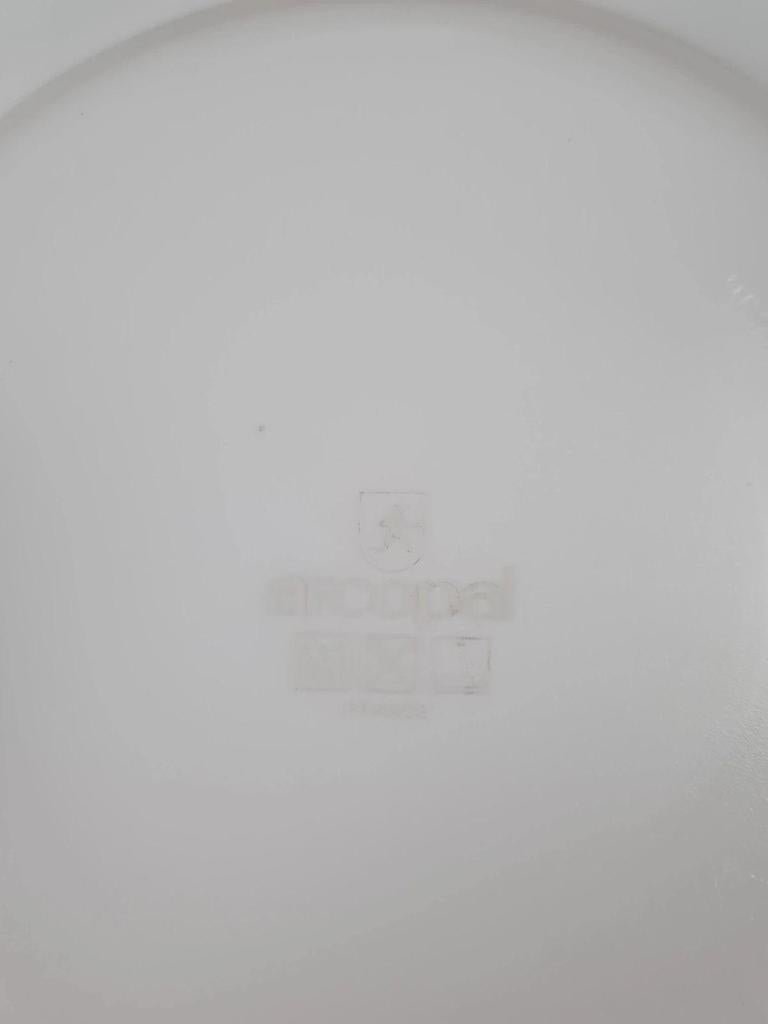 🌿 Lot de 5 assiettes Arcopal vert d’eau vintage